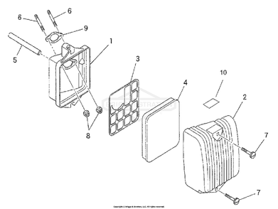 Air Cleaner Diagram and Parts List for 1959-0  Briggs and Stratton Generator